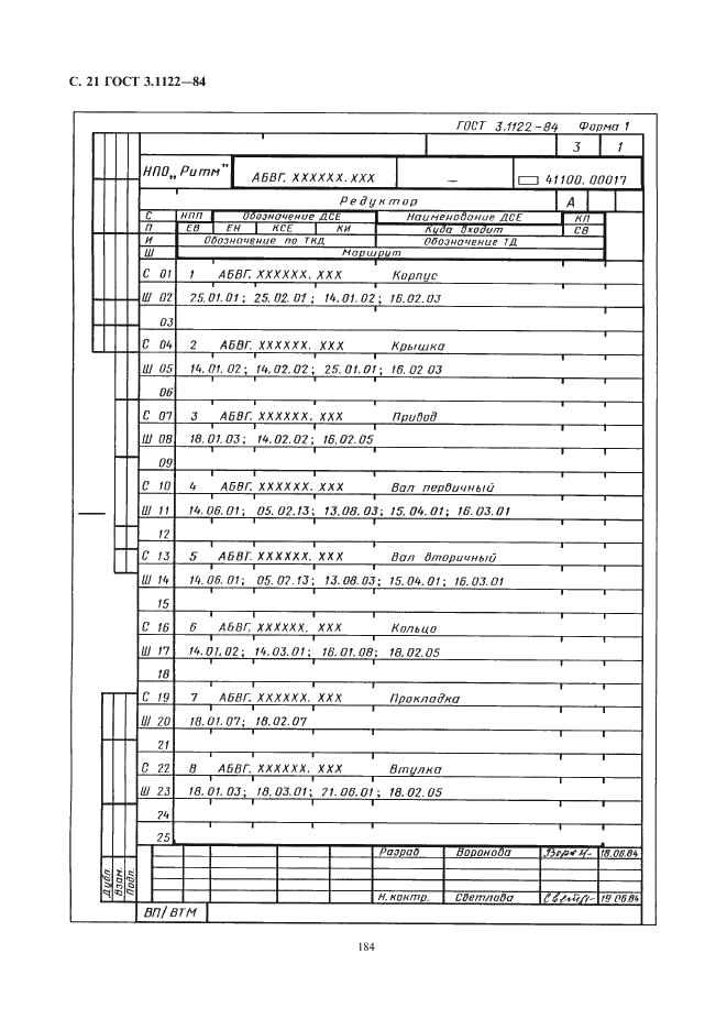 ГОСТ 3.1122-84