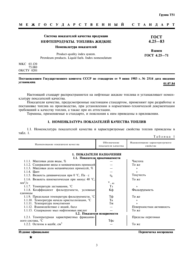 ГОСТ 4.25-83