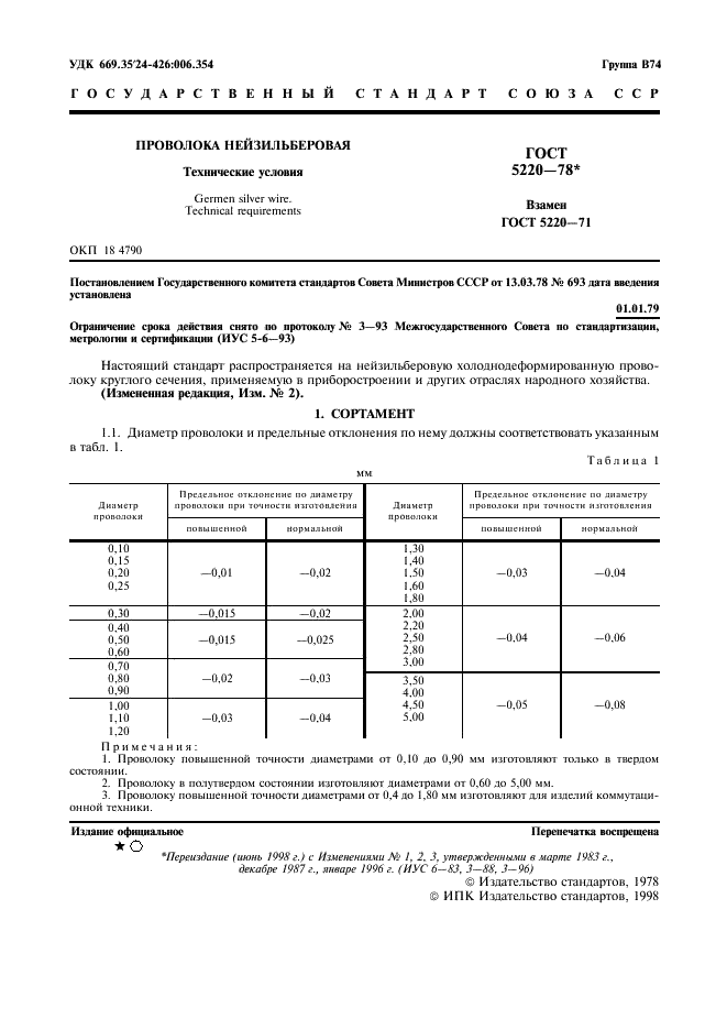 ГОСТ 5220-78