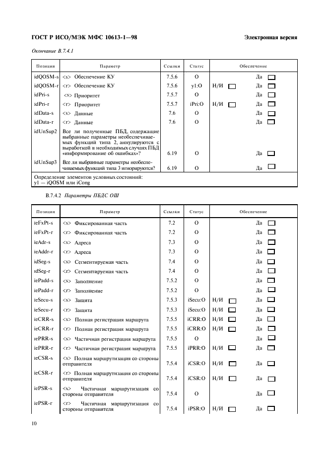 ГОСТ Р ИСО/МЭК МФС 10613-1-98