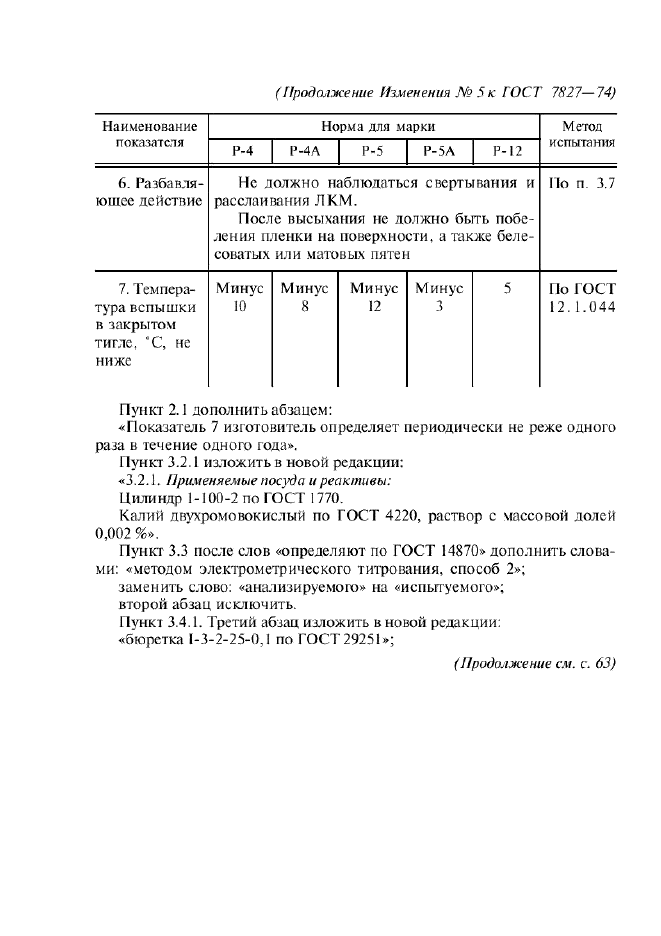 Изменение №5 к ГОСТ 7827-74