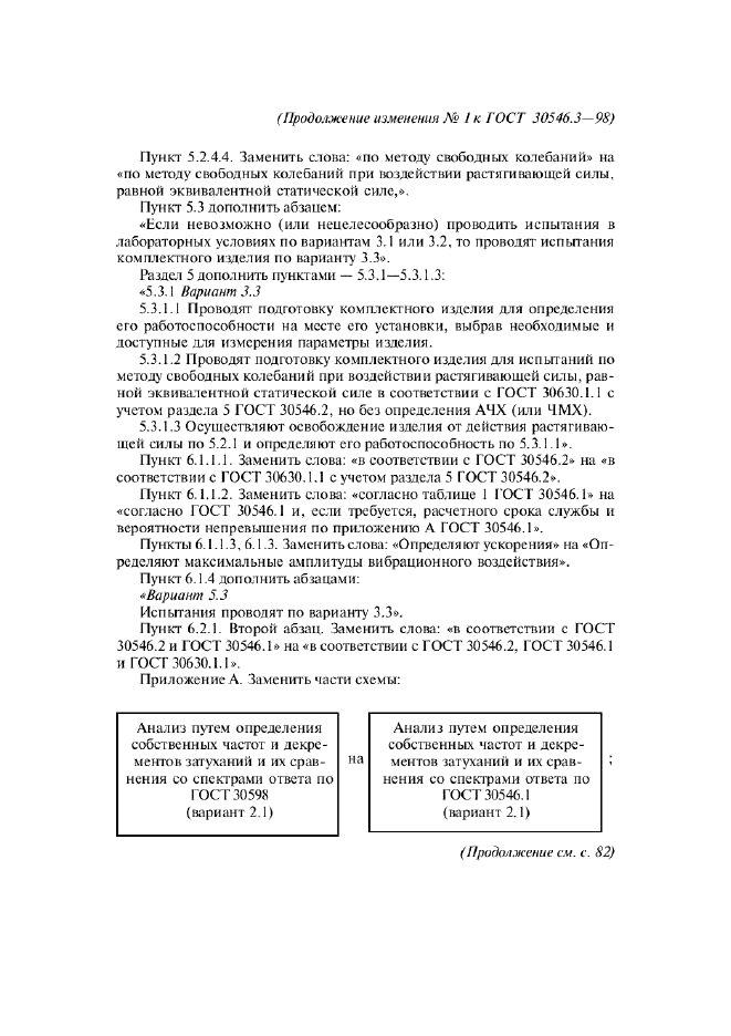 Изменение №1 к ГОСТ 30546.3-98