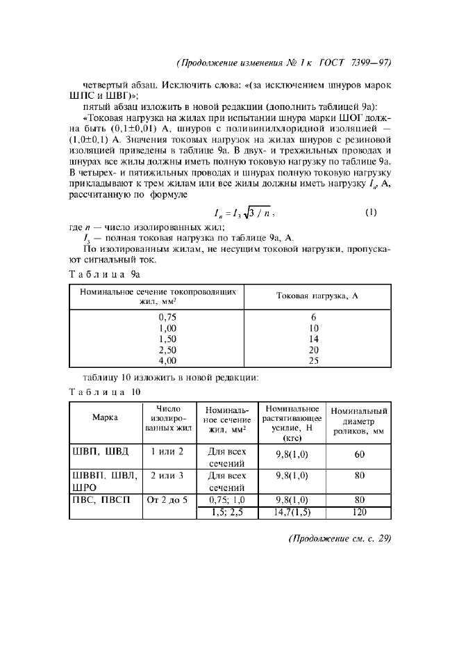 Изменение №1 к ГОСТ 7399-97