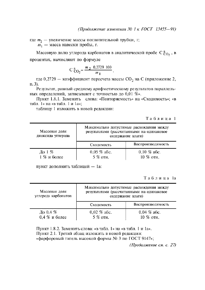 Изменение №1 к ГОСТ 13455-91