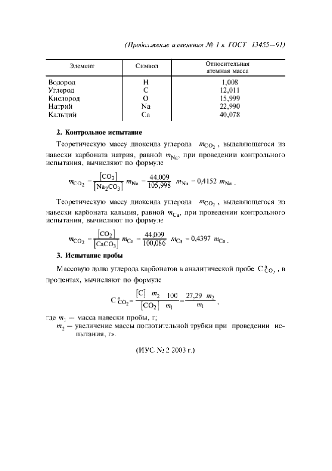 Изменение №1 к ГОСТ 13455-91