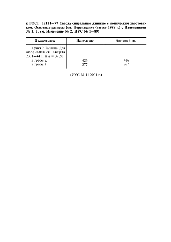 Изменение к ГОСТ 12121-77. Поправка к изменению