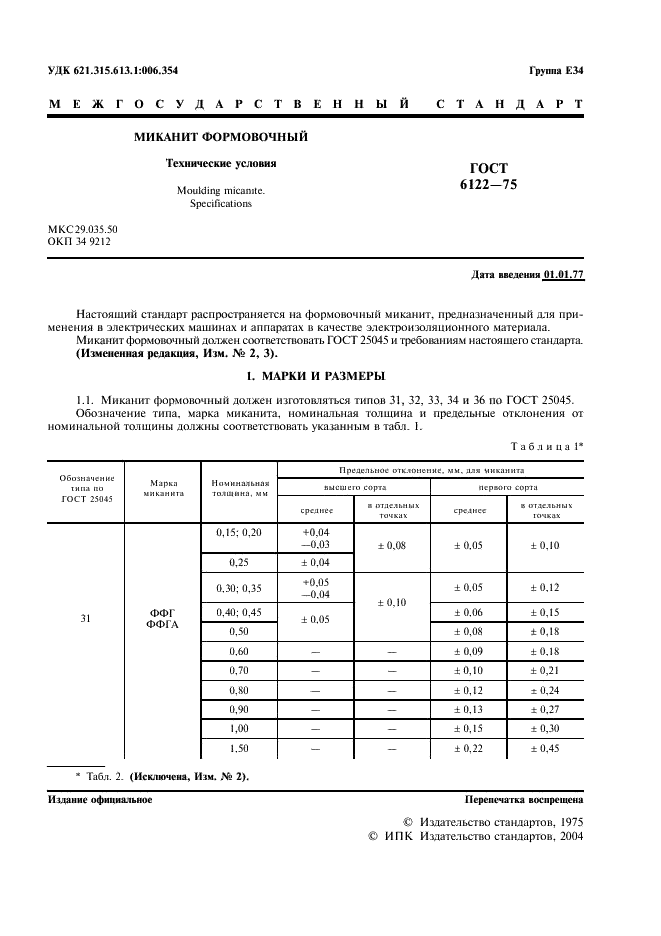 ГОСТ 6122-75