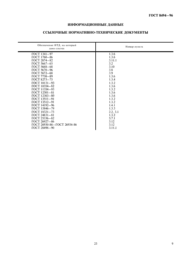 ГОСТ 8494-96