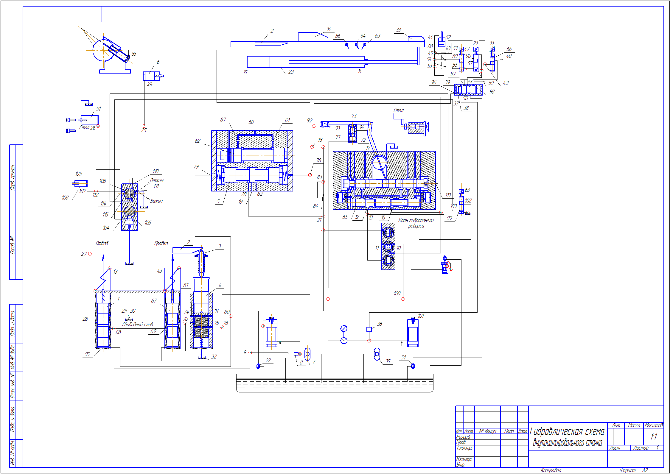 Компас кинематическая схема